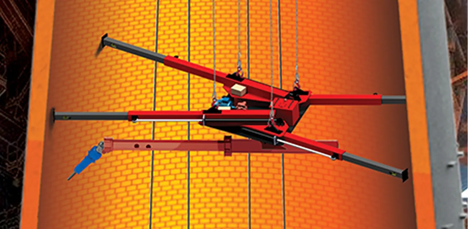 Blast Furnace Refractory Delining Machine, Iron and Steel plant maintenance